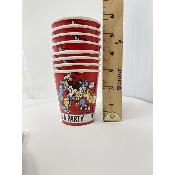 Vintage Disney Mickey Mouse Friends Its A Party 8 Cups 6 Napkins 16 Plates - Picture 3 of 6